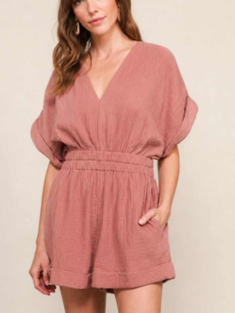 Dusty Rose romper